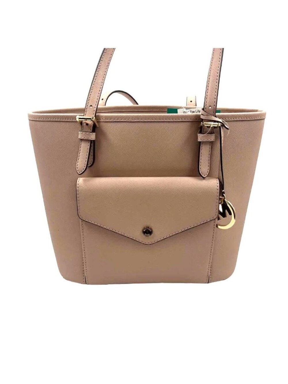 MICHAEL KORS Blush Nude Bisque JET SET POCKET Tote Bag Purse